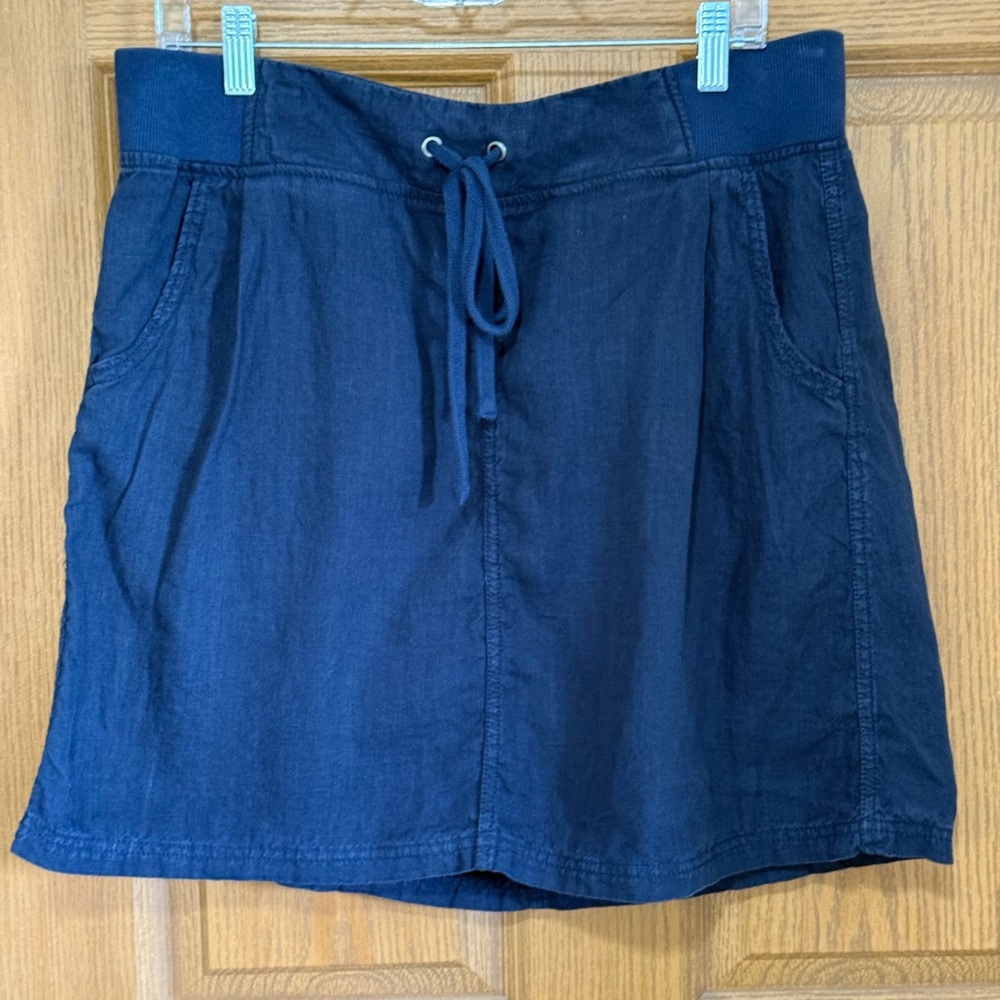 Athleta Linen Skirt Womens Size 16 Blue
